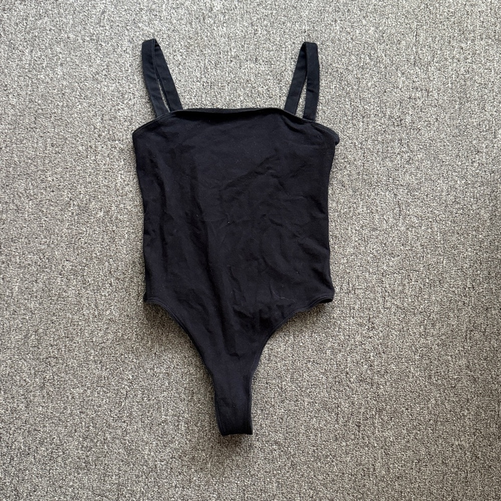 Black Sleeveless Bodysuit